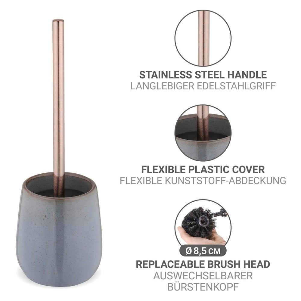 Szara ceramiczna szczotka do WC Sirmione – Wenko (zdjęcie 3)