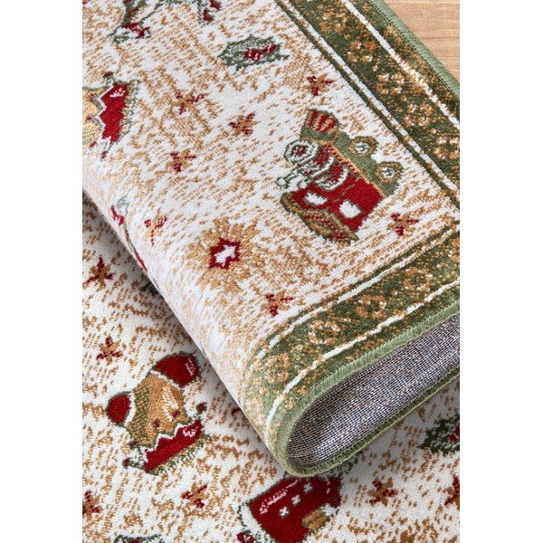 Zielony dywan z mieszanki bawełny ze świątecznym motywem 50x80 cm Toy's Delight Green Christmas – Villeroy&Boch-image-4