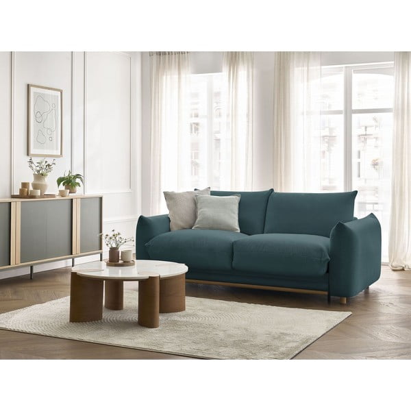Niebieska rozkładana sofa 234 cm Ernest – Bobochic Paris-image-1