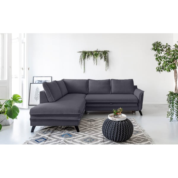 Antracytowy narożnik rozkładany Miuform Charming Charlie L, lewostronny-image-1