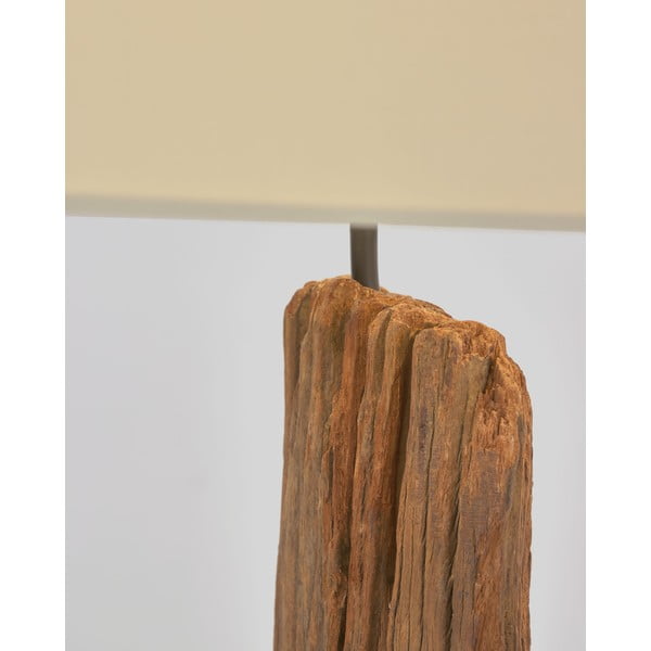 Biało-brązowa lampa stojąca z tekstylnym kloszem (wysokość 175 cm) Powell – Kave Home-image-4