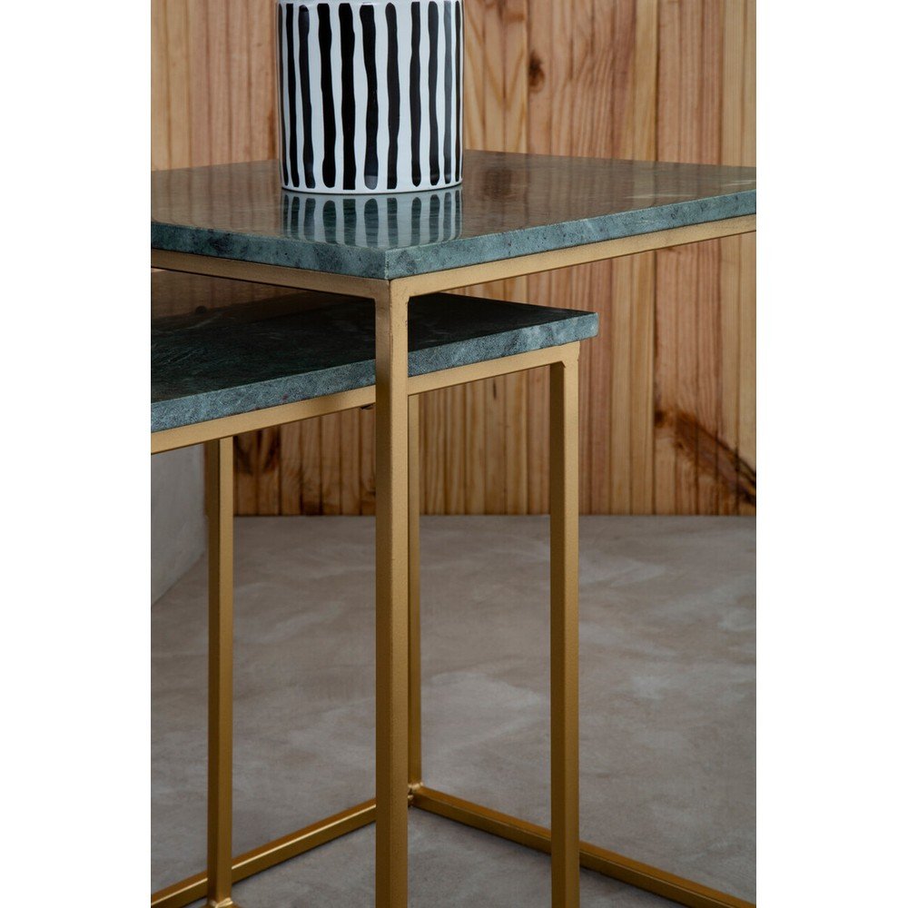 Stoliki zestaw 2 szt. z marmurowym blatem 40x40 cm Mandoli – Premier Housewares (zdjęcie 7)