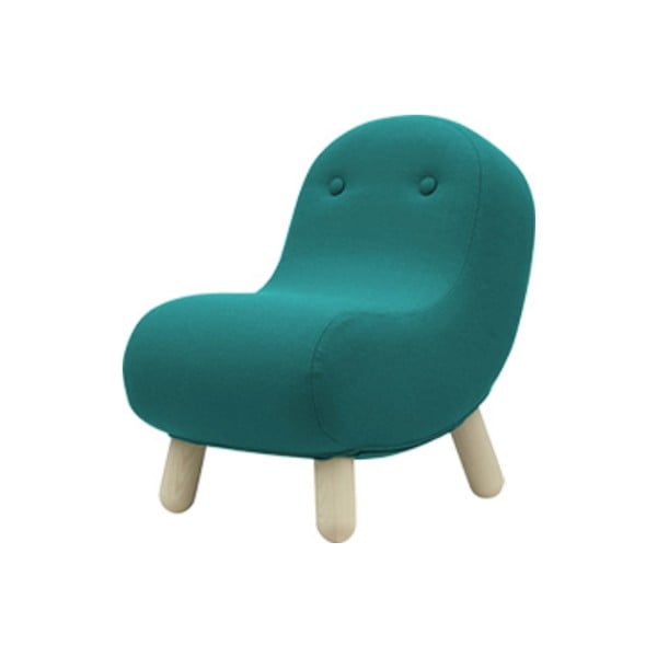 Turkusowy fotel Softline Bob Eco Cotton Turquoise