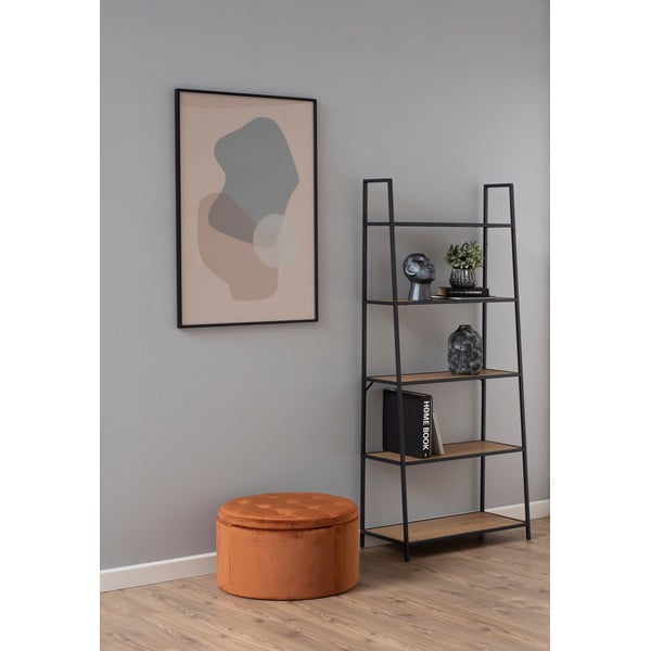 Aksamitny puf w kolorze miedzi Actona Retina, ⌀ 60 cm-image-3