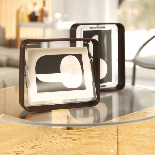 Ciemnobrązowa drewniana ramka stojąca 26x31,5 cm Bellwood – Umbra-image-4