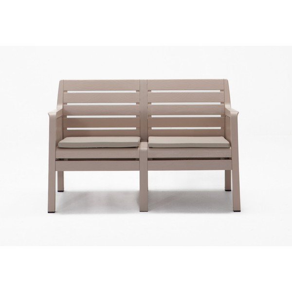 Beżowy zestaw mebli ogrodowych dla 4 osób Lara – Floriane Garden-image-3