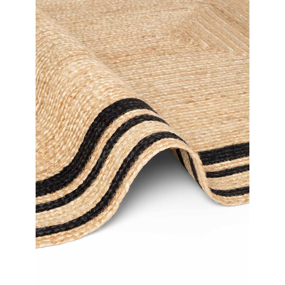 Czarno-naturalny ręcznie tkany dwustronny dywan z juty 70x200 cm Jutta – Hanse Home (zdjęcie 7)
