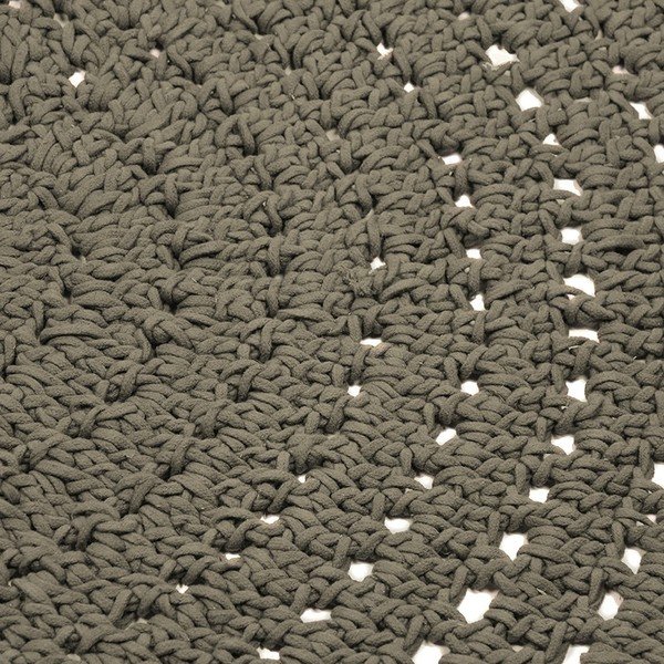 Ciemnozielony okrągły dywan bawełniany LABEL51 Knitted, ⌀ 150 cm-image-2