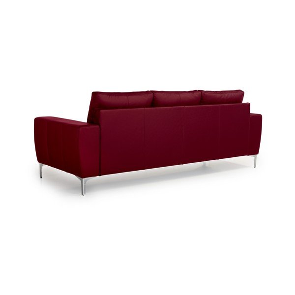 Czerwona sofa skórzana Scandic Twigo, 227 cm-image-3