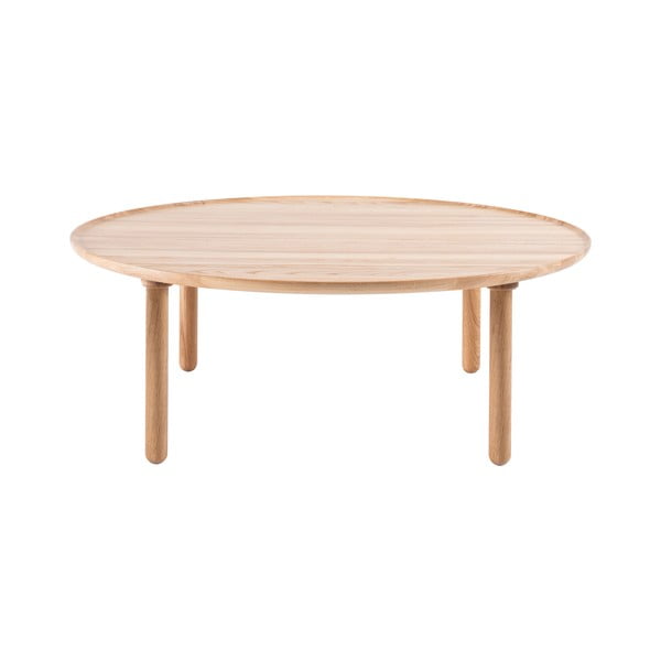 Naturalny okrągły stolik z drewna dębowego ø 100 cm Mu – Gazzda