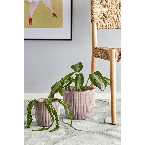 Metalowe osłonki na doniczki zestaw 2 szt. ø 21,5 cm Kenzie – Bloomingville-image-1