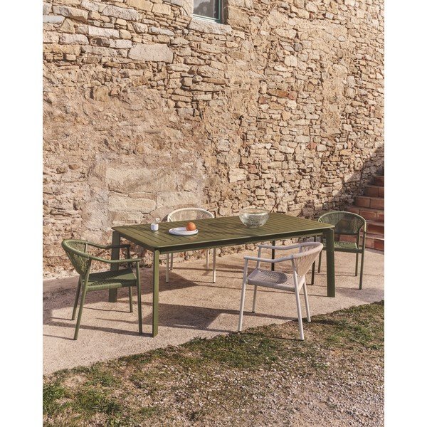 Metalowy stół ogrodowy 100x205 cm Brela – Kave Home-image-1