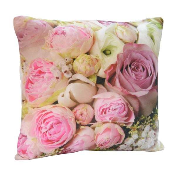 Poduszka Pink Flowers, 45x45 cm