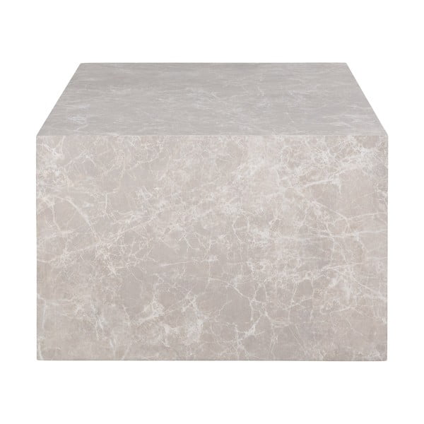 Beżowy stolik w dekorze marmuru 60x80 cm Prague – House Nordic-image-3