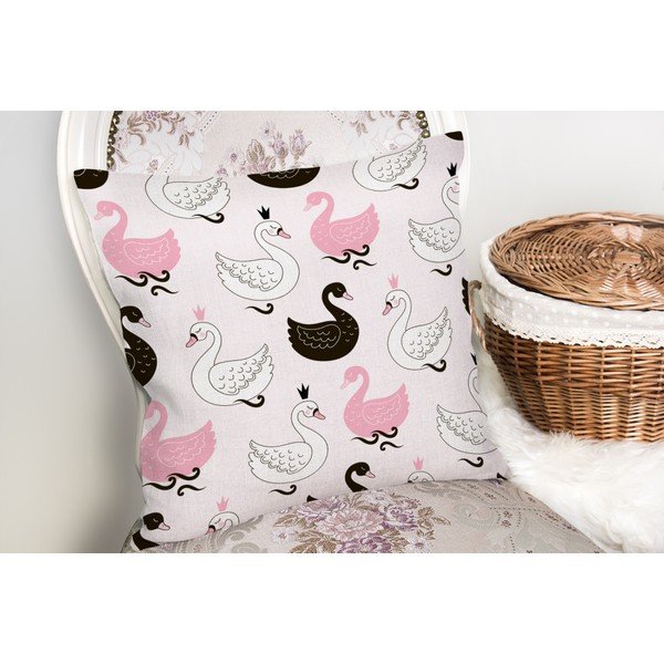 Poszewka na poduszkę z domieszką bawełny Minimalist Cushion Covers Pink Background Kind Animals, 45x45 cm-image-1