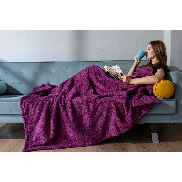Koc z mikropluszu 140x190 cm – Mila Home-image-2