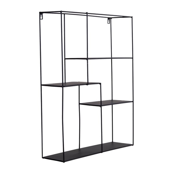 Czarna piętrowa półka metalowa Mons – House Nordic-image-1