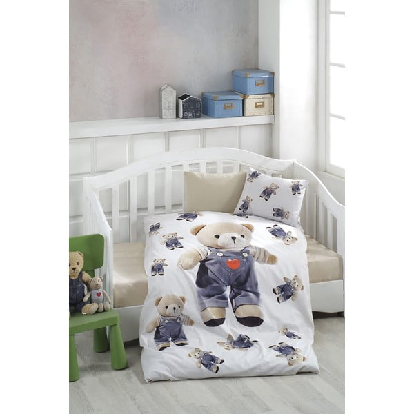 Bawełniana pościel dziecięca do łóżeczka z prześcieradłem 4-częściowa 100x150 cm – Mila Home
