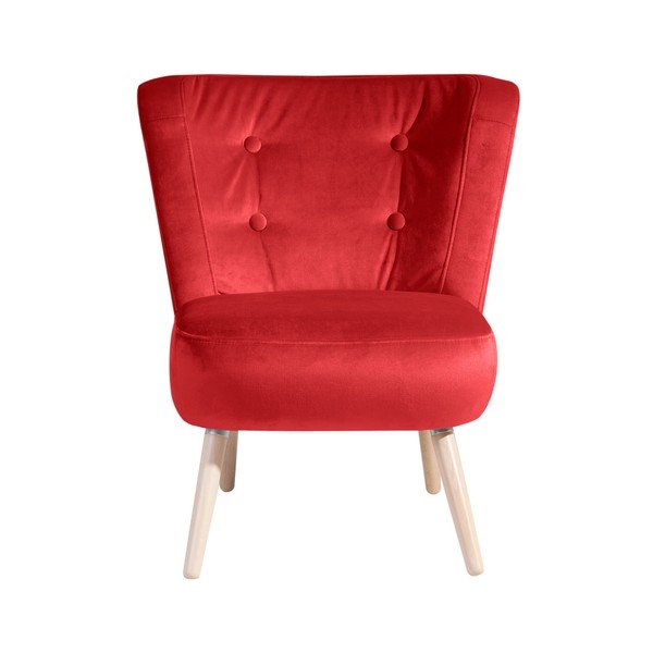 Czerwony fotel Max Winzer Neele Velvet-image-1