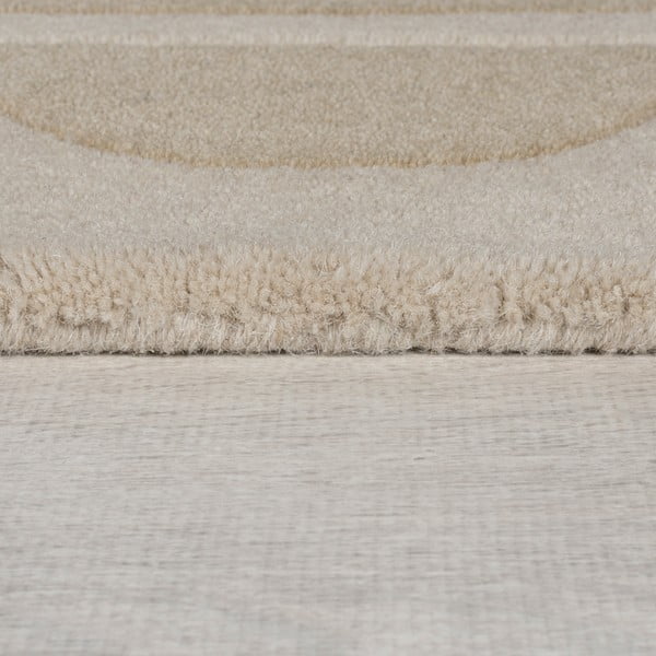 Naturalny wełniany okrągły dywan tkany ręcznie ø 120 cm Lois Scallop – Flair Rugs-image-3
