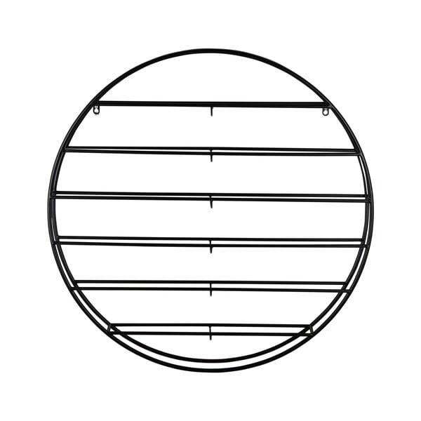 Czarny wiszący metalowy regał na wino liczba butelek 12 80x80x9 cm Redondo – PT LIVING