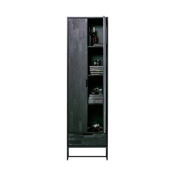 Czarna szafka z litego drewna jesionowego 60x210x36 cm Silas – WOOOD-image-2