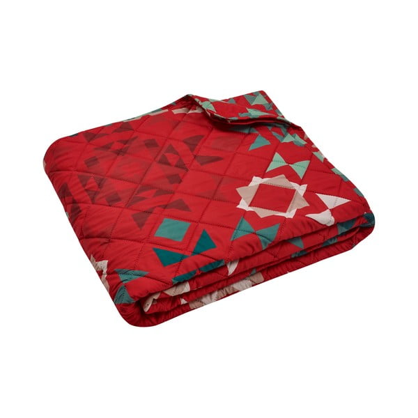 Czerwona narzuta pikowana 220x230 cm Patchwork – Catherine Lansfield