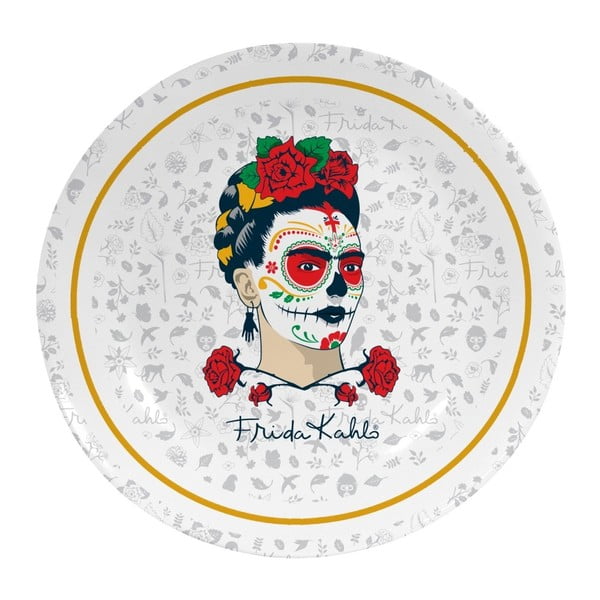 Ścienny ceramiczny talerz dekoracyjny Madre Selva Frida Sugar Skull