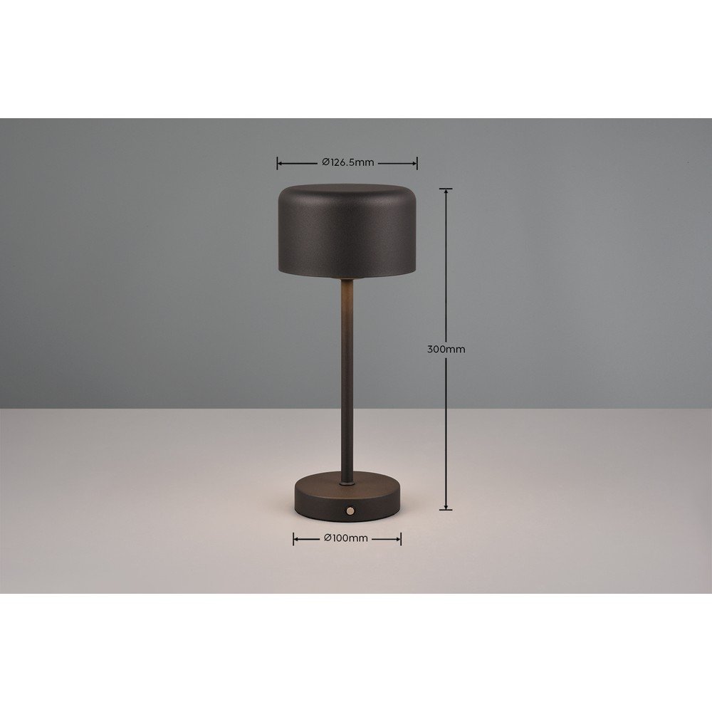 Lampa stołowa LED w kolorze matowej czerni ze ściemniaczem (wys. 30 cm) Jeff – Reality (zdjęcie 5)