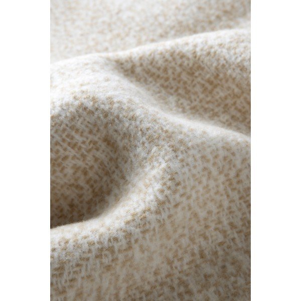 Beżowy koc z mieszanki bawełny 140x180 cm Rennes – Euromant-image-1