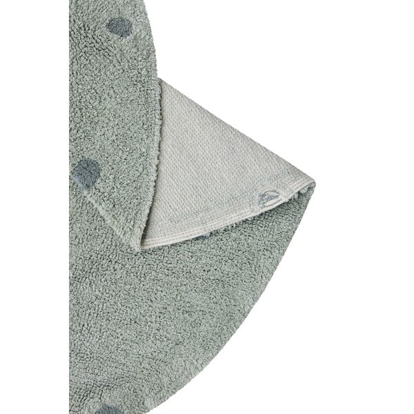 Jasnozielony bawełniany dywan dziecięcy tkany ręcznie odpowiedni do prania ø140 cm Round Dot Blue Sage – Lorena Canals-image-4