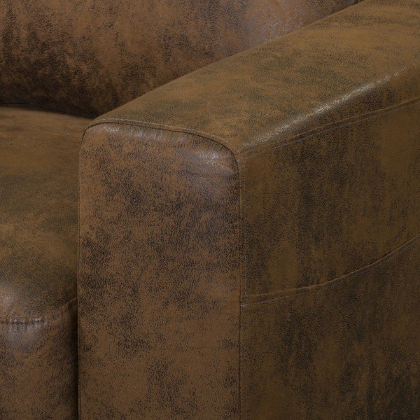 Brązowy fotel z imitacji skóry Lofty Lilly – Miuform-image-1