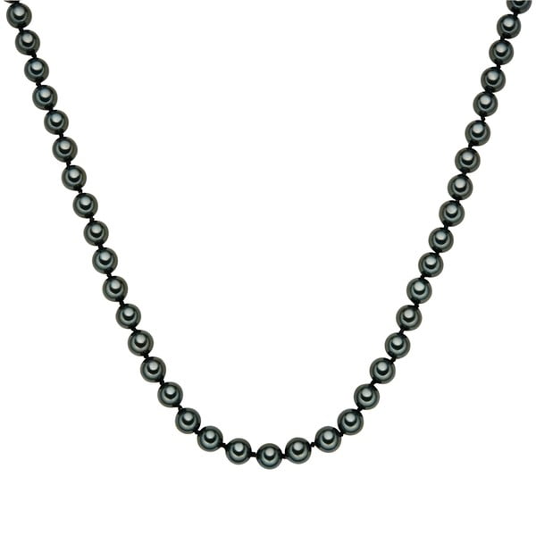 Perłowy naszyjnik Muschel, zielone perły 8 mm, długość 60 cm