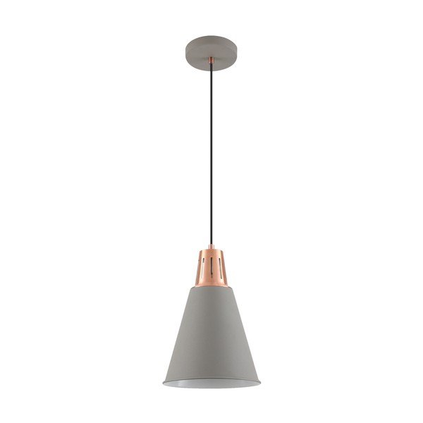 Szara lampa wisząca z metalowym kloszem ø 22 cm Gianni – GTV