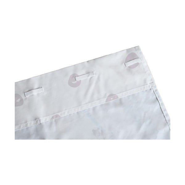 Biała/różowa zasłona dziecięca z satyny bawełnianej 110x250 cm Pink Girl – Butter Kings-image-2