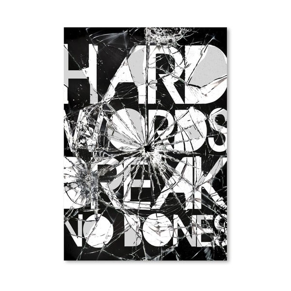 Plakat autorski "Hard Words"