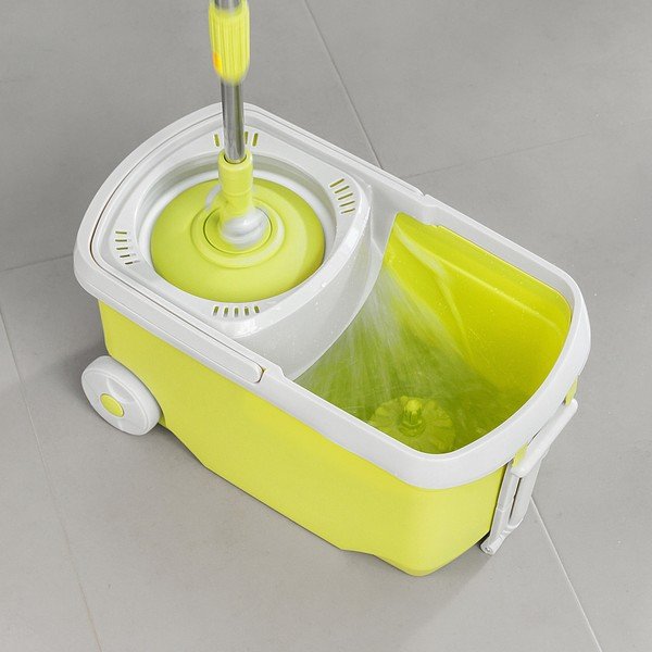 Żółty zestaw mopa obrotowego i wiadra InnovaGoods-image-3