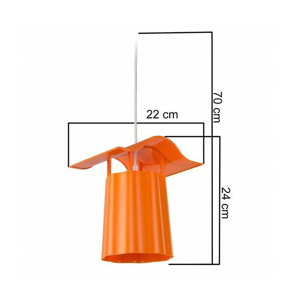 Pomarańczowy ogrodowy lampion wiszący Homemania Decor Luciana-image-1