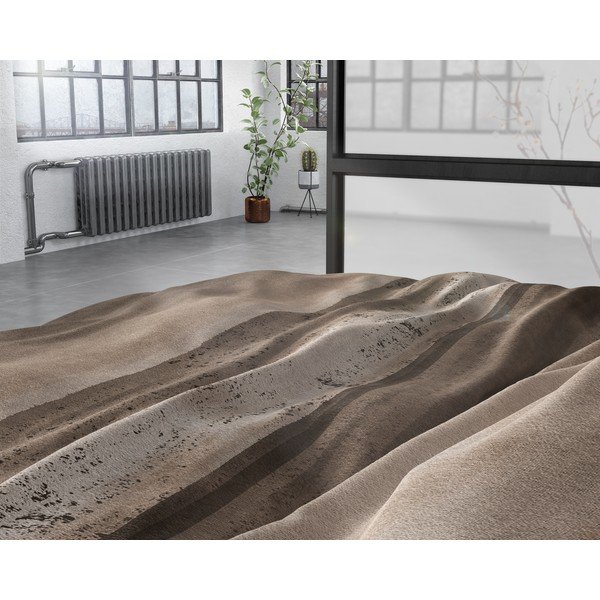 Brązowa flanelowa pościel jednoosobowa Sleeptime Marcus Taupe, 140x220 cm-image-3