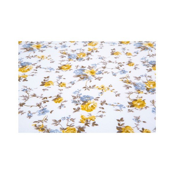 Zestaw jasnobeżowego bawełnianego prześcieradła i poszewki na poduszkę Fitted Sheet Kasso, 100x200 cm-image-1