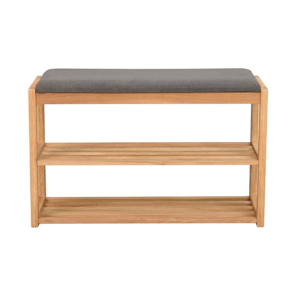 Szafka na buty z litego drewna dębowego z siedziskiem Confetti – Rowico-image-2