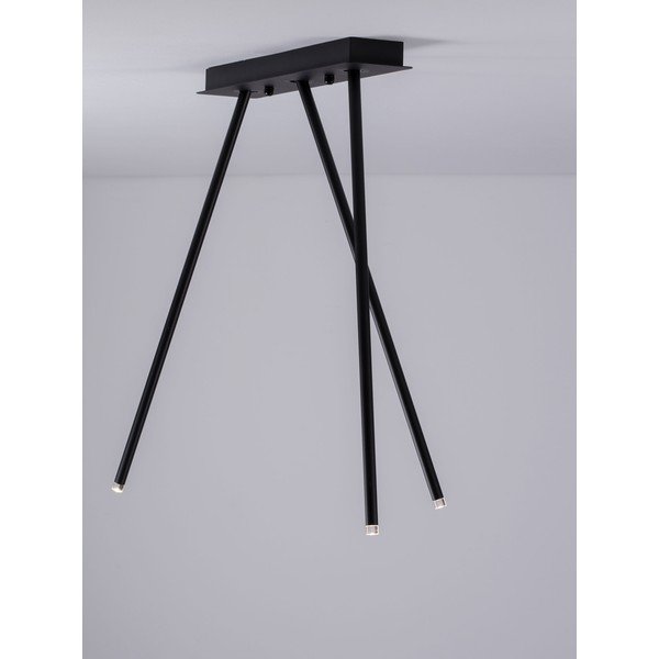 Aluminiowa lampa sufitowa LED z elastyczną konstrukcją w kolorze matowej czerni 10x45 cm Stilvi – Nova Luce-image-2