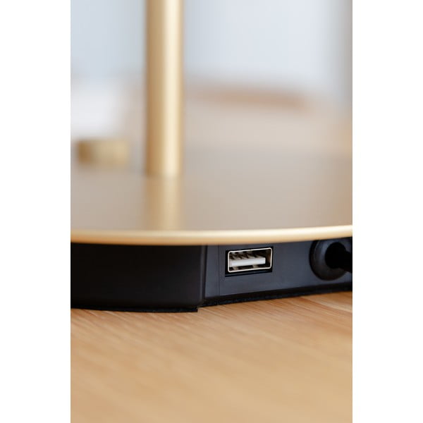 Pomarańczowa lampa stołowa LED ze ściemniaczem i metalowym kloszem (wysokość 41,5 cm) Asteria Table – UMAGE-image-4