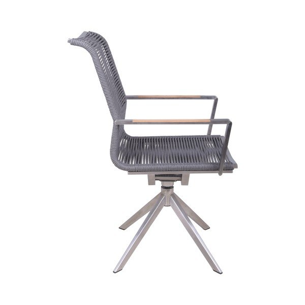 Szare metalowe krzesło ogrodowe Rubiera – Garden Pleasure-image-2