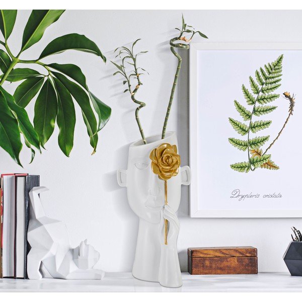 Biały wazon z żywicy polimerowej 27 cm Fiore – Mauro Ferretti-image-1