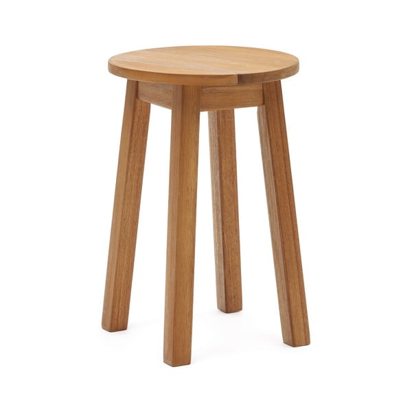 Stołek z litego drewna akacjowego w naturalnym kolorze Amel – Kave Home