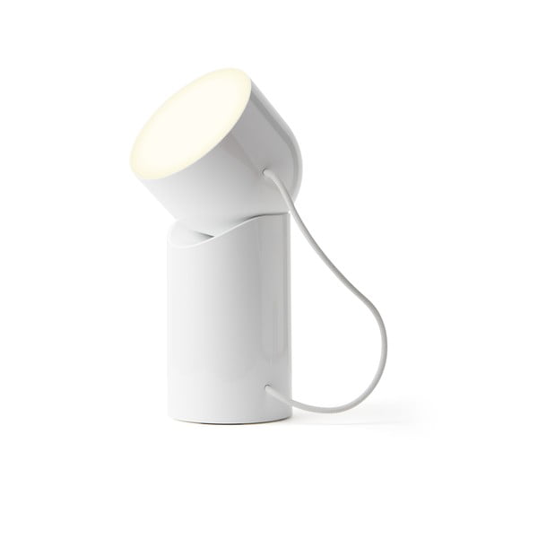 Biała lampa stołowa LED (wysokość 14 cm) Orbe – Lexon