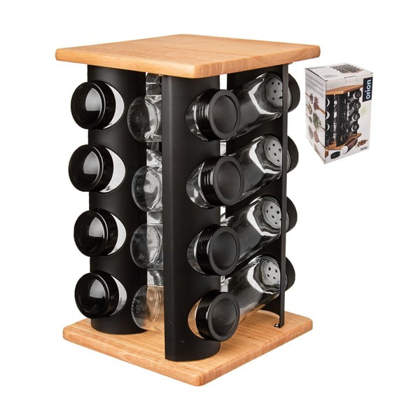 Zestaw pojemników na przyprawy 16 szt. Black – Orion-image-2