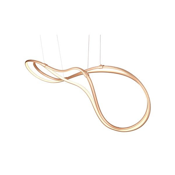 Lampa wisząca LED w kolorze złota z metalowym kloszem Nala – Trio Select-image-2