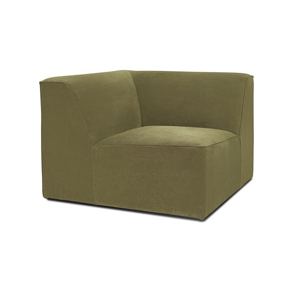 Zielony narożny moduł sztruksowej sofy Scandic Sting-image-2